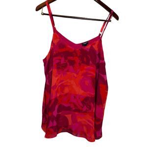Torrid Babydoll Floral Watercolor Pink Tank Top Pink Size 1 1X Romantic Coquette